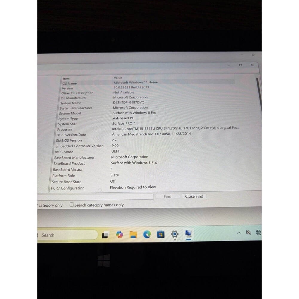 Microsoft Surface Laptop 1st Gen Touch screen i5-7th 4GB RAM 64GB SSD Win 11 Pro - Picture 5 of 12